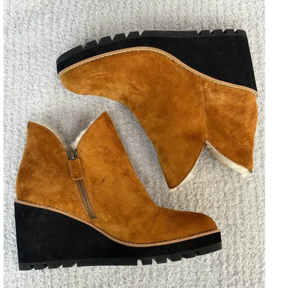 Eileen Fisher Women's BrownSuede Wool Lined Booties Shooties Size 6.5 #64769 - Picture 4 of 9